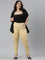 Women Solid Golden Yellow Super Stretch Jeggings