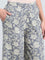 Blue Woven Viscose Printed Palazzo