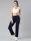 Women Solid Navy Mid Rise Track Pant