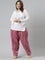 Women Solid Light Wine Cotton Salwar