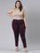 Women Solid Dark Wine Super Stretch Jeggings