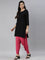 Women Solid Fuchsia Patiala Pants