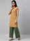 Women Solid Dark Olive Viscose Mid Rise Knit Palazzos