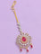 Designer Zirconia Ruby Radiance Maang Tikka
