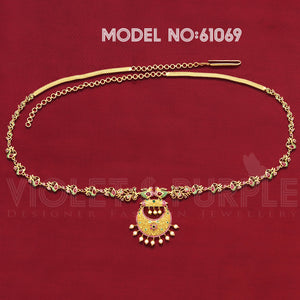 Elegant Crescent Moon Matt Chain Vaddanam