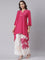 Magenta muslin C cut two piece set