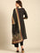 Black Foil printed kurta set with silk duppata