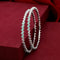 Zirconia Bangles ZBGL10846/Rhodium