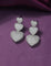 Designer Zirconia Sparkling Triple Heart Earrings
