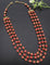 Designer Zirconia 3-Lines Pink Cut Beads Mala