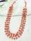 Designer Zirconia 3-Lines Pink Cut Beads Mala