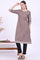 Brown Printed Straight Modal Kurta
