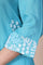 Blue Embroidered Straight Rayon Kurta