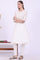 Beige Embroidered A-Line Cotton Blend Kurta