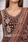 Brown Geometric Printed Zari Embroidered Georgette A-line Kurta, Leggings and Dupatta Set