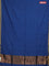 Bengal soft cotton saree cs blue with plain body and zari woven piping border