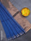Bengal soft cotton saree cs blue with plain body and zari woven border