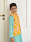 Set of 3 - Adwait Organic Cotton Block Printed Long Kurta with Jacket