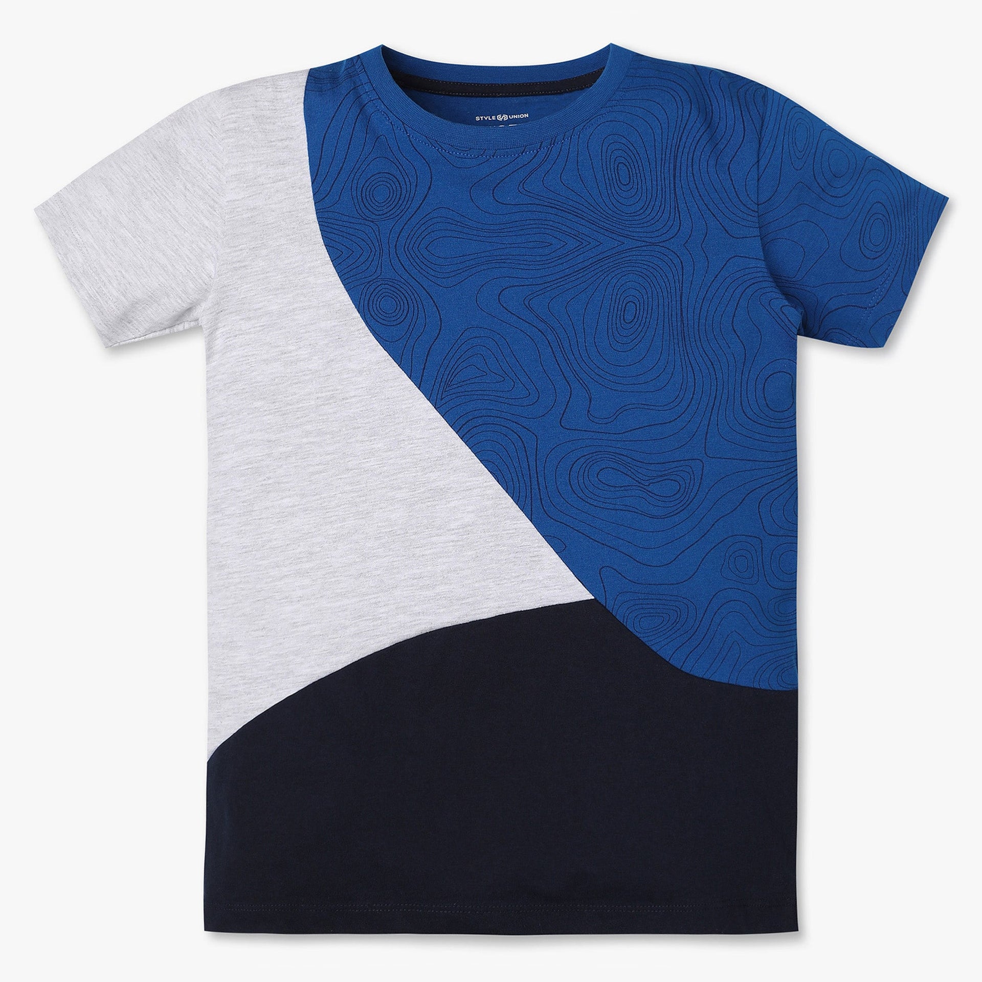 Boys Cut And Sew Crew Neck T-Shirt