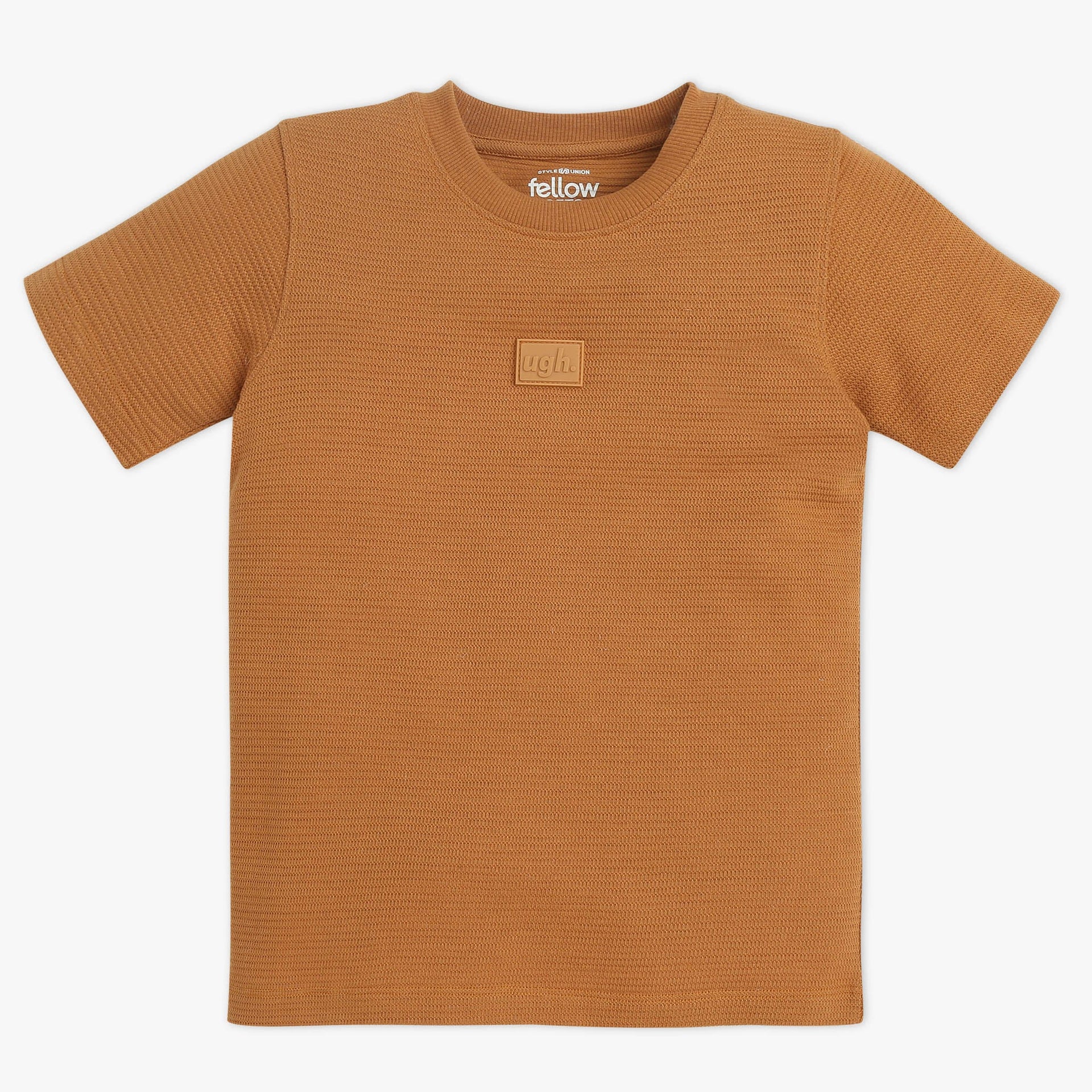 Boys Solid Crew Neck T-Shirt