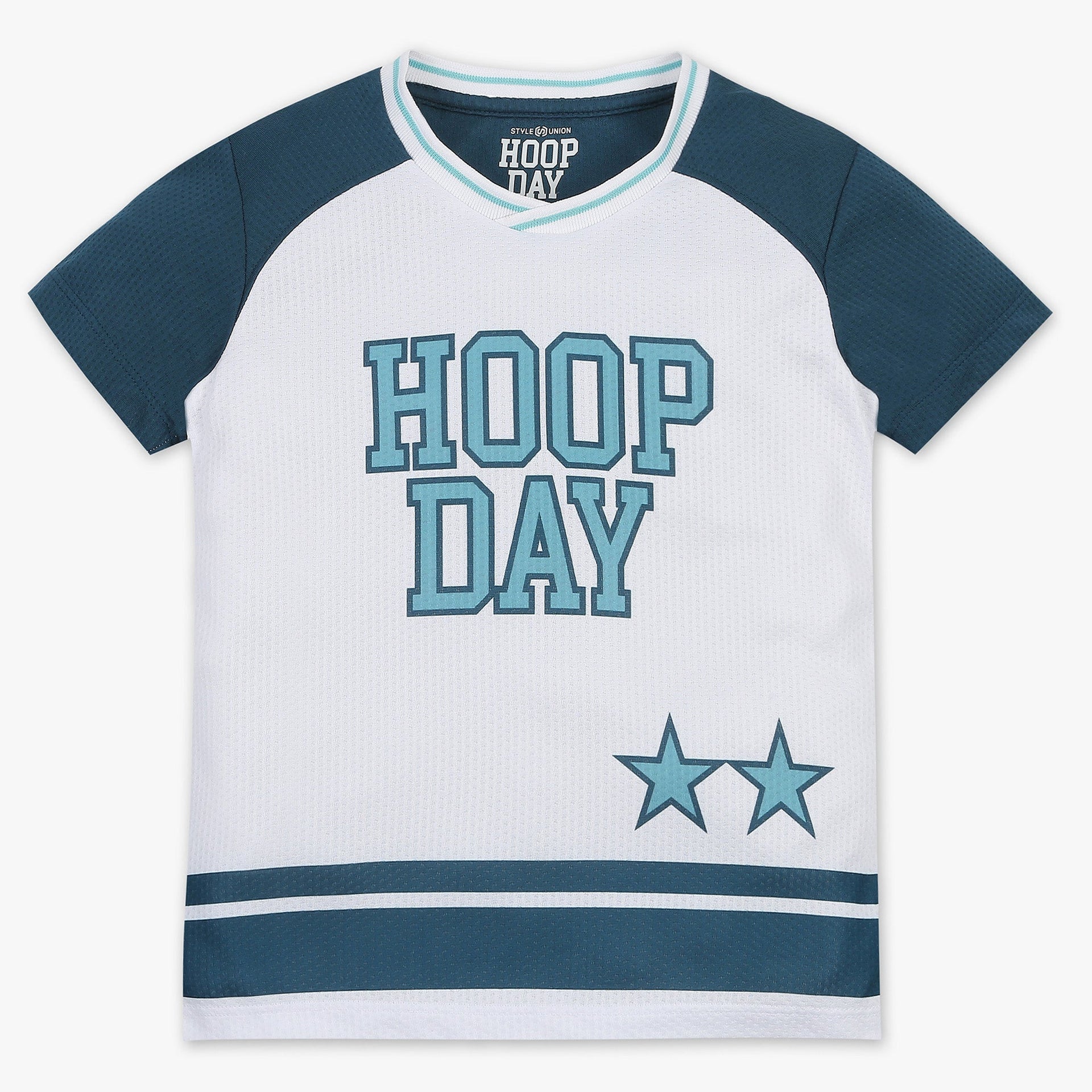 Boys Printed V-Neck T-Shirt