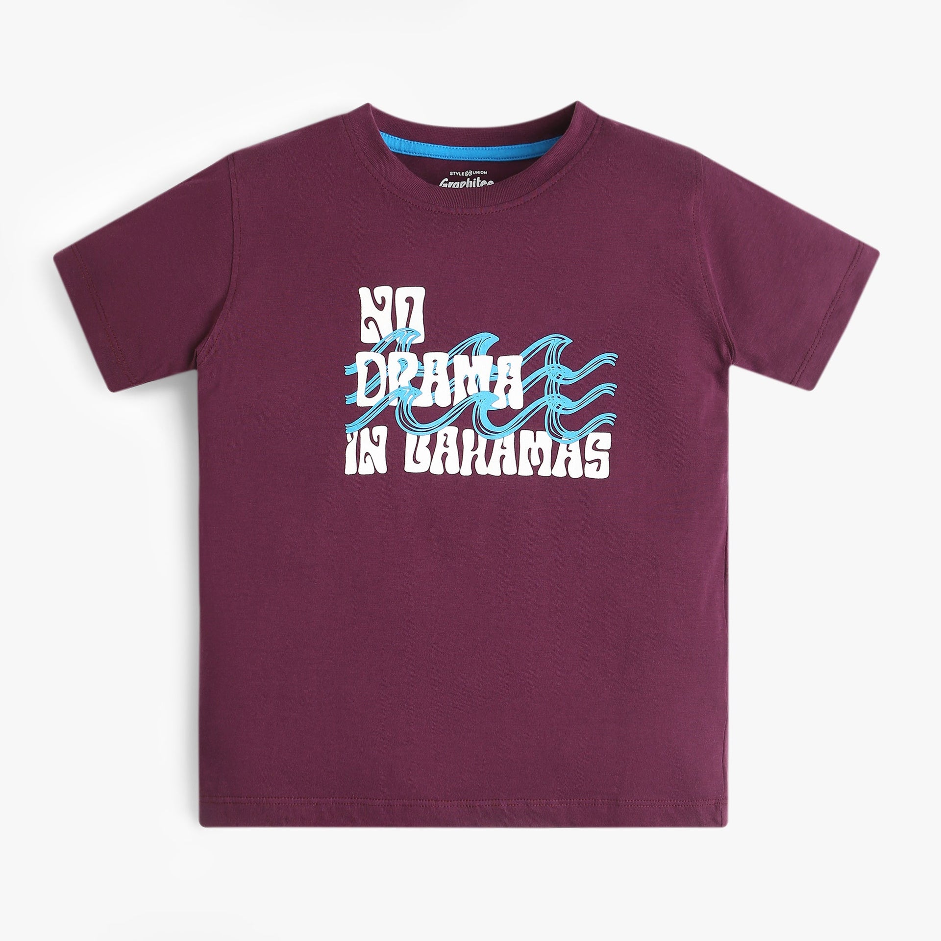 Boys Graphic Crew Neck No Drama In Bahamas Print T-Shirt