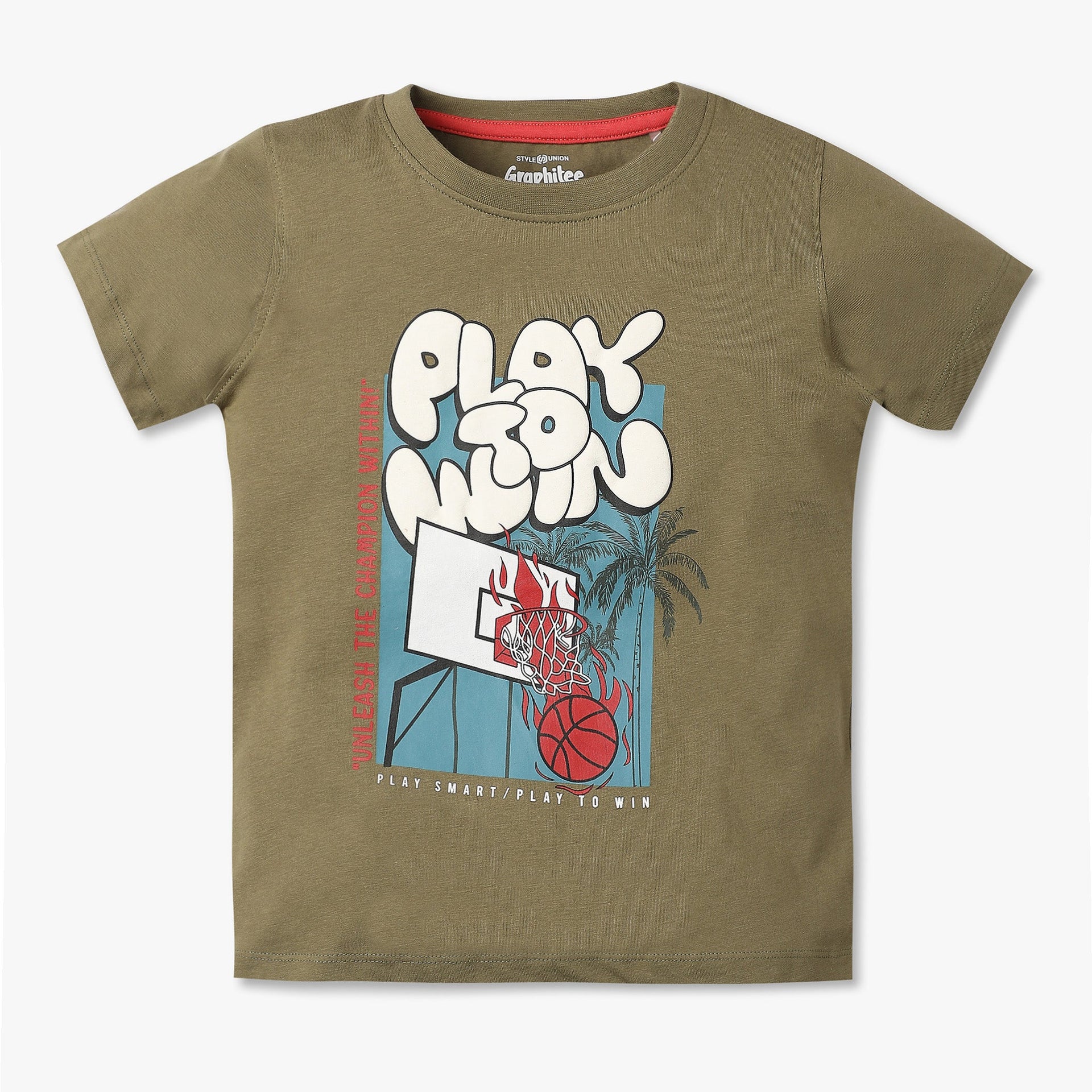 Boys Graphic Crew Neck Half Sleeve T-Shirt