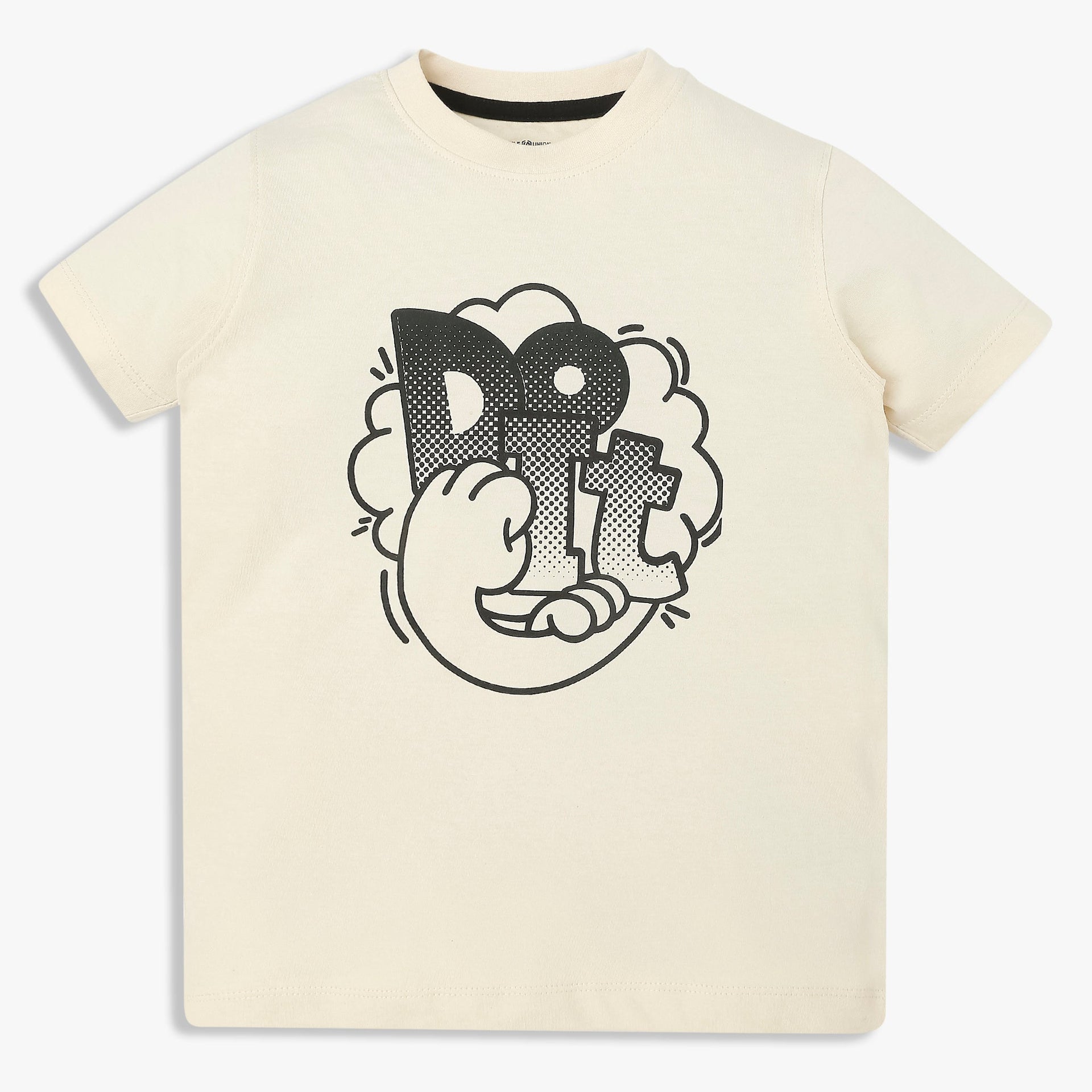 Boys Cotton Crew Neck Graphitee
