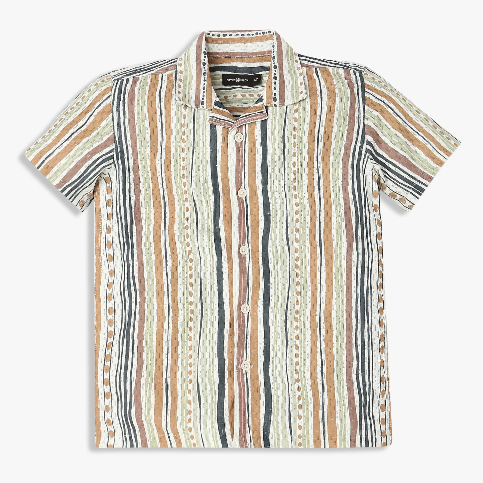 Boys Printed Cuban Shirt
