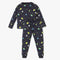 Boys Knitted Printed T-Shirt With Trackpant Sleepwear Set