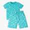 Boys Crew Neck T-shirt and Shorts All Over Printed Sleepwear Set