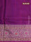 Banarasi handloom dupion silk saree deep violet and purple with allover thread & zari weaves and woven border