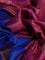 Banarasi handloom dupion silk saree blue and pink with woven buttas and woven border