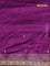 Banarasi silk saree purple with allover zari woven brocade weaves and embroidery mirror work border