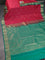 Bangalori silk saree reddish pink and green with zari woven buttas and zari woven border