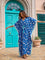 Blue Paradise Long Cotton Kaftan