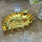 Brass Leaf Tray, Decorative brass plate with Ganesh embossed leaf shape