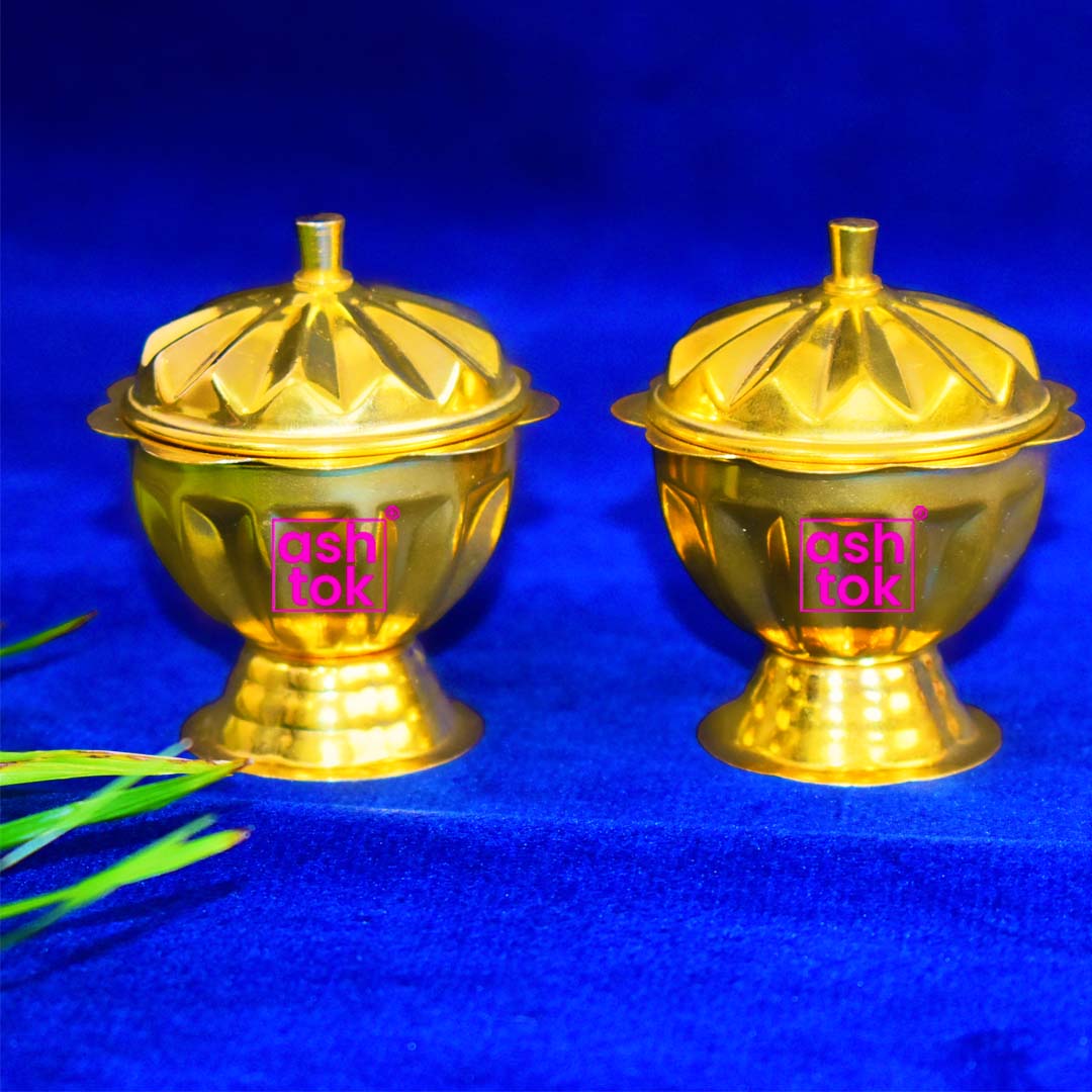 Sindoor box Brass wedding, gift sindoor box  (Pack of 12 Pcs)