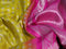 Venkatagiri silk saree lime yellow and pink with allover silver zari woven buttas and silver zari woven border