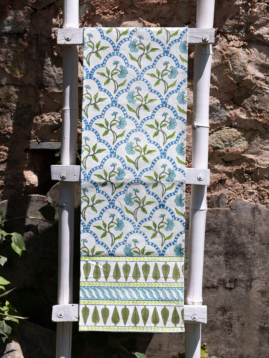 Chameli Block Printed Cotton Table Runner