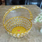 Crystal Basket Gift Item, Gold Coated Flower Basket (Dia 5 Inches)