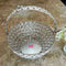 Crystal Basket German Silver, Flower Basket, Fruit Basket for Home Decor (Dia 6 Inches)