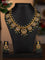 Antique necklace with kemp & cz stones and pearl & green beads hanging