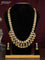 Antique guttapusalu haaram with pink kemp & cz stones and pearl hangings