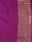 Banarasi semi crepe silk saree light blue and purple with allover zari weaves and zari woven border