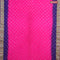 Bandhani saree pink and blue with allover bandhani prints and banarasi style border