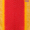 Bandhani saree red and mango yellow with allover bandhani prints and banarasi style border