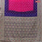 Bandhani saree pink and blue with allover bandhani prints and banarasi style border