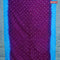 Bandhani saree purple and light blue with allover bandhani prints and banarasi style border