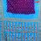 Bandhani saree purple and light blue with allover bandhani prints and banarasi style border